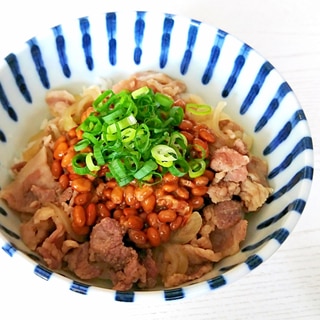 豚納豆丼